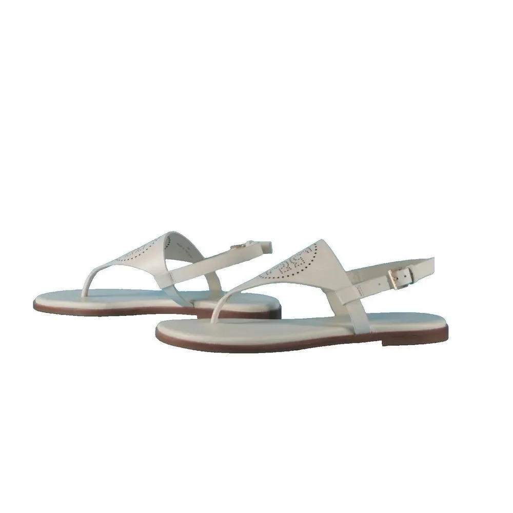 New Tory Burch Capri T Strap Perforated Logo Thong Flip Flop Sandal Size 10.5 $2